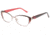 Diva Trend 8105 Progressive Prescription Eyeglasses, Deep Wine/Rose/Salmon Frame, DI81058PTPR