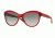 DKNY DY4123 Sunglasses 364711-57 - Transparent Red Frame, Grey Gradient Lenses