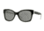 DKNY DY4132 Sunglasses 362787-55 - Black/White Frame, Grey Solid Lenses