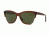 DKNY DY4155 Sunglasses 378071-58 - Rubber Amber Transparent Frame, Green Solid Lenses