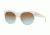 DKNY DY4157 Sunglasses 37715D-55 - Milky Mint Frame, Brown/Green Gradient Lenses