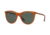 DKNY DY4162 Sunglasses 373271-52 - Transparent Amber Frame, Dark Green Lenses