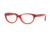 DKNY DY4655M Eyeglass Frames 3634-53 - Top Red On Red Transp Frame