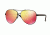 DKNY DY5084 Sunglasses 12336Q-61 - Satin Black/Black Frame, Orange Red Mirror Lenses