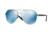 DKNY DY5084 Sunglasses 123655-61 - Satin Silver/black Frame, Blue Mirror Lenses