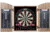 DMI Dublin Bristle Dartboard Cabinet Set, Wood grain/Tan, D4600RTW