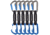 DMM Shadow/Spectre Hybrid Quickdraw - 6 Pack, Titanium/Blue, 12cm, A301-358BL-12P6