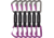 DMM Shadow/Spectre Hybrid Quickdraw - 6 Pack, Titanium/Purple, 12cm, A301-358PR-12P6