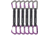 DMM Shadow/Spectre Hybrid Quickdraw - 6 Pack, Titanium/Purple, 18cm, A301-358PR-18P6