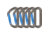 DMM Shadow Straight 5 Pack Carabiners, Titanium/Blue, A301BL-P5
