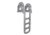 Dock Edge Flip-Up Polyethylene Roto Molded 4-Step Dock Ladder - Grey 64103