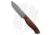 Dogwood Custom Knives Echo-3 Fixed Blade Knife, 4.00in, CPM S35VN, Clip Point Blade, Micarta, Brown Handle, Horn Texture, Brown/Gray, 8.75 inch, BHQ-198886