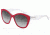 Dolce&amp;Gabbana 3 LAYERS DG4220 Sunglasses 27988G-55 - Red/white Pearl/cryst Frame, Grey Gradient Lenses