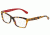 Dolce&Gabbana CONTEMPORARY DG3215 Progressive Prescription Eyeglasses 2893-52 - Top Havana On Red Frame