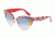 Dolce&amp;Gabbana DG4277 Sunglasses 312819-52 - Print Mambo On Red Frame, Blue Gradient Lenses
