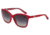 Dolce&amp;Gabbana ICONIC LOGO DG4170P Sunglasses 27758G-57 - Top Crystal On Pearl Red Frame, Grey Gradient Lenses