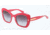 Dolce&amp;Gabbana PEARL DG4205 Sunglasses 27758G-49 - Top Crystal On Pearl Red Frame, Grey Gradient Lenses