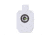 Double Tap Industries 3/8in AR500 Steel Silhouette Target, 12x20in, White, ST66-05