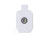 Double Tap Industries 3/8in AR500 Steel Silhouette Target, 18x30in, White, ST100-05