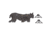 Double Tap Industries AR500 Bobcat Target w/Reactive Vital, Raw, RT-GT-BOB