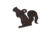 Double Tap Industries Rimfire Squirrel Silhouette Target, Raw, ST-SQ-RIM