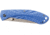 DoubleStar Folding Knife, D2 Tool Steel, 8 inches, Brimstone, Satin Blade Blue Handle, DSKI100-BLSA