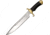 Down Under Knives Toothpick Fixed Blade Knife, 11.25in, Stainless Blade, Black Leather Wrapped Handle DUKTP