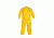 DuPont Tychem QC Yellow LG Coveralls with Laydown Collar and Elastic Wrists w/ Ankles, Case of 4