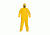 DuPont Tychem QC Yellow XL Coveralls with Standard Fit Hood, Elastic Wrists w/ Attached Socks, Case of 4