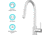 Dura Faucet Streamline Pull Down RV Kitchen Faucet Chrome, DF-NMK530-CP