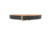 1-1/2" Basketweave Black Leather Garrison Belt with Gold Buckle