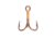 Eagle Claw 2x Double and Treble Hook,Curved Point,Regular Shank,Bronze,A-Pack Hooks 374A-6
