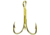 Eagle Claw 2x Double and Treble Hook,Curved Point,Regular Shank,Gold,A-Pack Hooks 376A-12