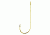 Eagle Claw Aberdeen Hook,Non-Offset,Ringed Eye,Light Wire,Gold,100-Box Hooks 202-1-0