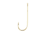 Eagle Claw Aberdeen Hook,Non-Offset,Ringed Eye,Light Wire,Gold,R-Pack 202R-8