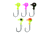 Eagle Claw Ballhead Jig Assortment,Chartreuse/White,Black,Chartreuse/Orange,Pink,Chartreuse,Black Hook,Size 1/8 JB18ASST