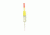 Eagle Claw Balsa Style Spring Float,Pencil,Fixed 3/8in 6in Stem 07080-001