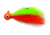 Eagle Claw Bucktail Jig Hook,Orange/Chartreuse Glow ECJB1/4-OCGL
