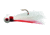 Eagle Claw Bucktail Jig Hook,White/Red ECJB1/4-WR