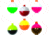 Eagle Claw Colored Snap On Float Assortment,1in FSASSTCL-1