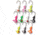 Eagle Claw Lazer Sharp Pro-V Ball Head Jig, Assorted, 1/32oz, 25 per Pack, WBHXPV132AST