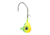 Eagle Claw Lazer Sharp Pro-V Tear Drop Jig, 3/0 Hook, Firetiger, 3/8oz, 5 per Pack, LSTDPV38-23