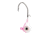 Eagle Claw Lazer Sharp Pro-V Tear Drop Jig, 3/0 Hook, Pink/ White, 3/8oz, 5 per Pack, LSTDPV38-17