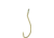 Eagle Claw Live Minnow Snelled Hook, Plain Shank Non-Offset, Up Eye, Bronze, Size 2, 6 per Pack, 333H-2