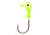 Eagle Claw Panfish Swimbait Head Jig, Chartreuse, 1/16oz, 5 per Pack, PFSBH116-3