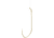 Eagle Claw Pro-V Bend Aberdeen Snelled Hook, Down Eye, Gold, Size 1/0, 6 per Pack, 126H-1/0
