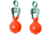 Eagle Claw Rubber Coated Depth Finder, 2 Pack, 3/4 Oz Fluorescent Orange, ICDF34
