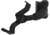 Earmor M16A Rail Mount Kit for Earmor M31/M32 PLUS to ARC Rails, Tactical Black, M16A-BK