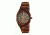 Earth Cypress Multi-Colored Skateboard Wood Dial Leather-Band Watch w/Date, Multicolor ETHEW4003