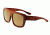 Earth Hermosa Ebony Wood Sunglasses, Orange Stripe Wood, ESG097OB